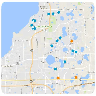 Ocoee Interactive Real Estate Map Search