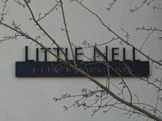 Little Nell Condominium Sign in Aspen