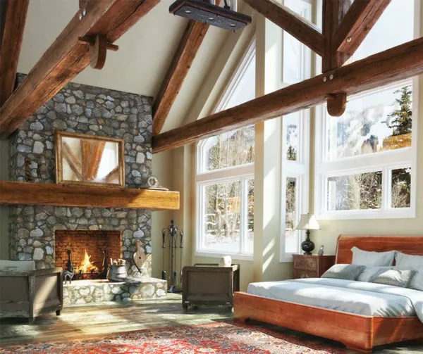 Click for Home Valuation- Pictured is Interior of a Ski Chalet