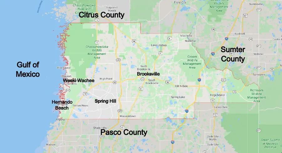 Hernando County Florida Community Map