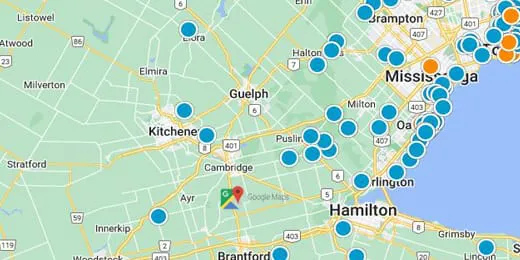 Guelph and Surronding areas Real Estate Map Search