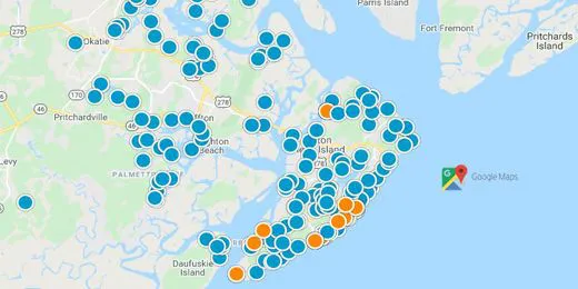 Hilton Head Island and Bluffton Area Real Estate Map Search