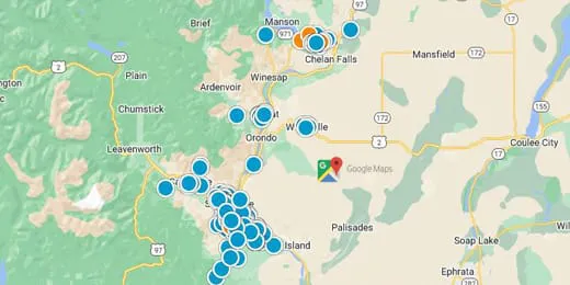 Wenatchee, East Wenatchee, and Entiat Real Estate Map Search
