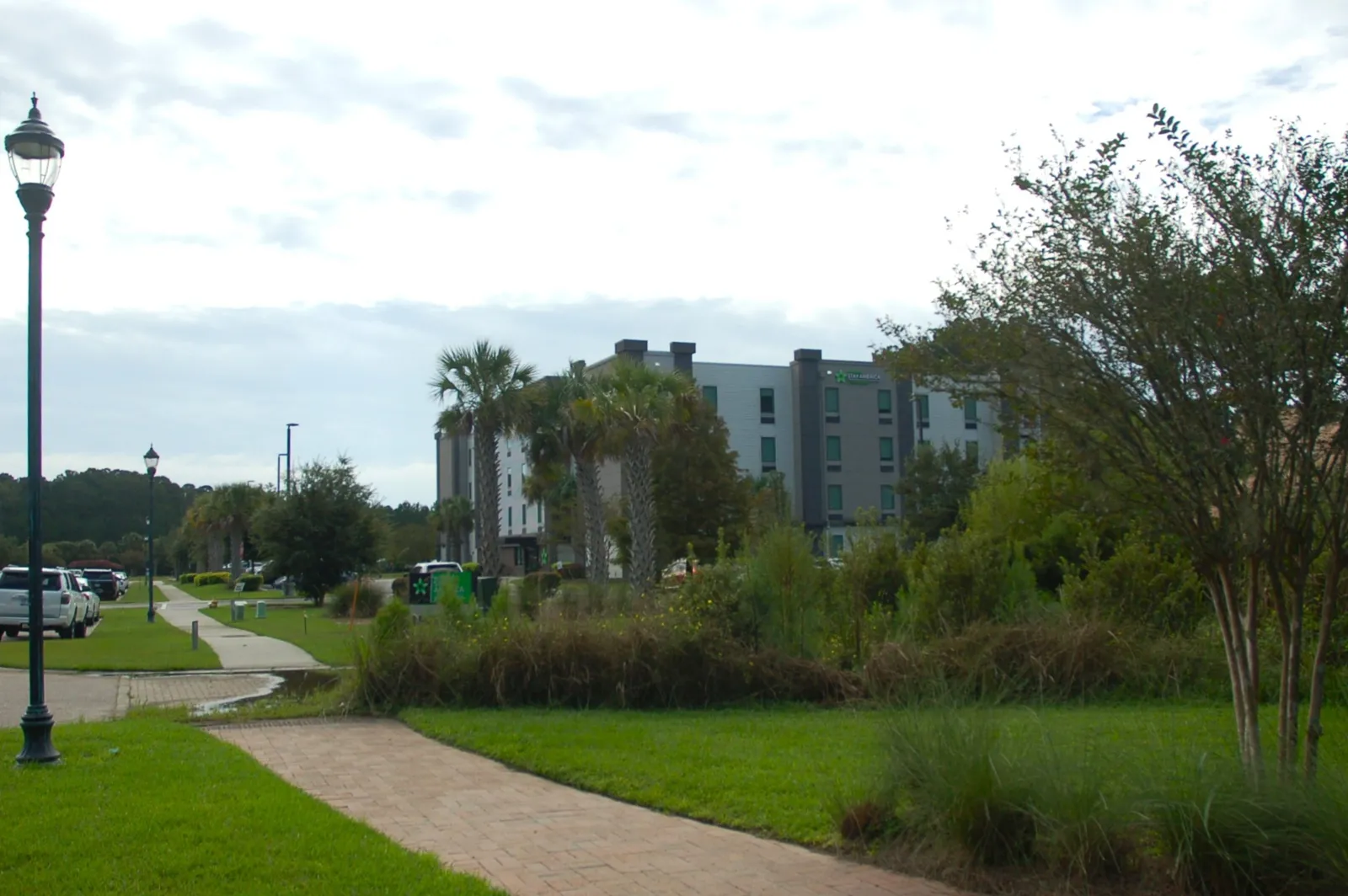 Hotel located in the commercial area at the entrance to Seagrass Station in Bluffton SC