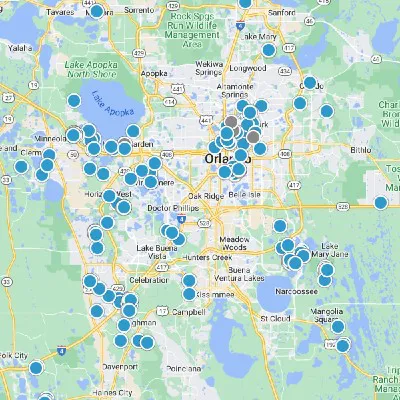 Orlando Area Interactive Real Estate Map Search