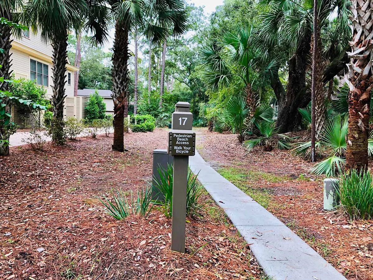 Private beach access path in Sea Pines, Hilton Head Island
