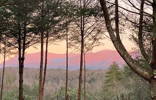 sunset view from georgia mountains