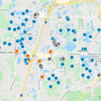 Lake Mary Interactive Real Estate Map Search