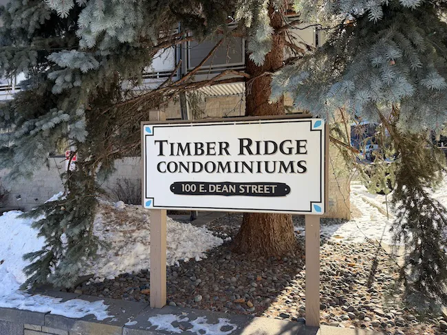 Timber Ridge Condominiums at 100 E Dean St. in Aspen