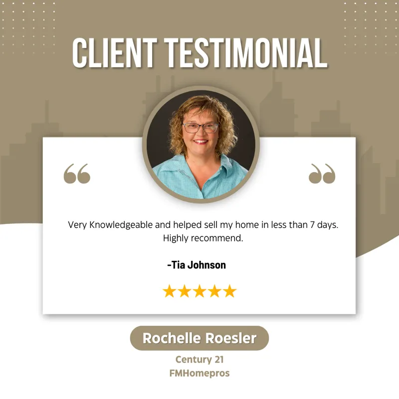 Tia J testimonial for Rochelle Roesler Century 21