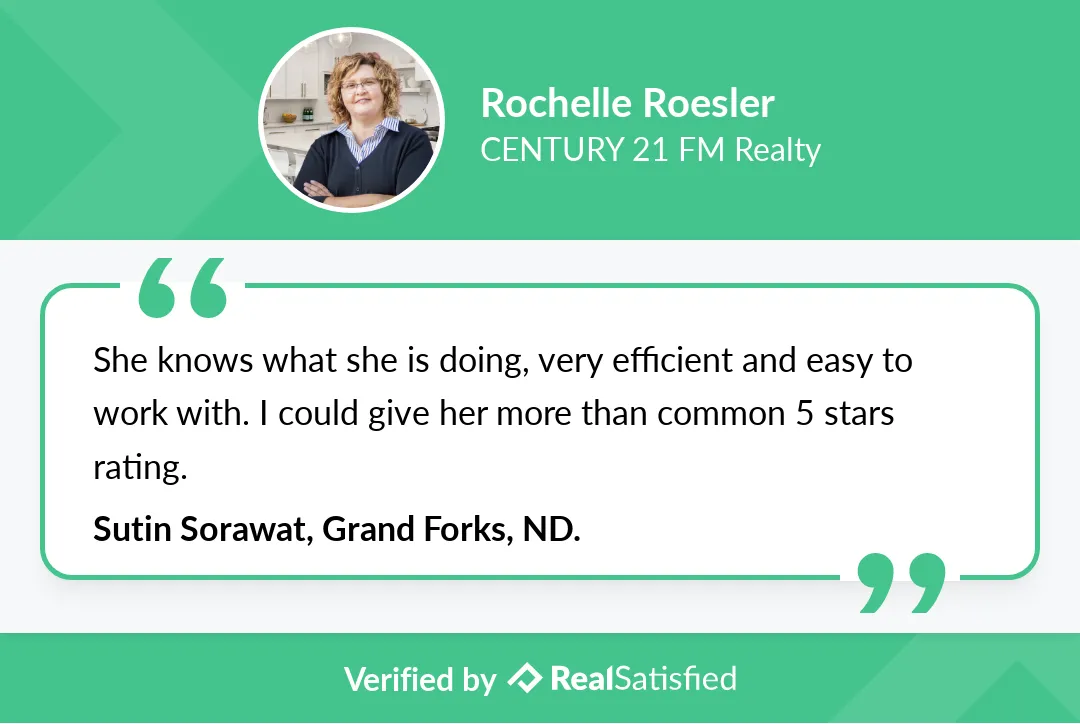 Sutin seller testimonial for Rochelle Roesler Century 21