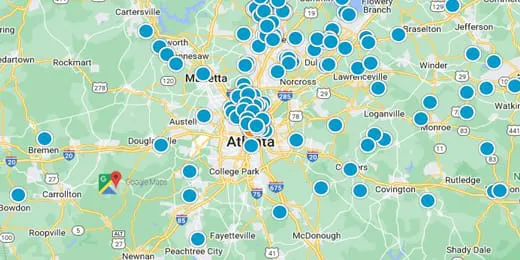 Atlanta Metro Real Estate Map Search