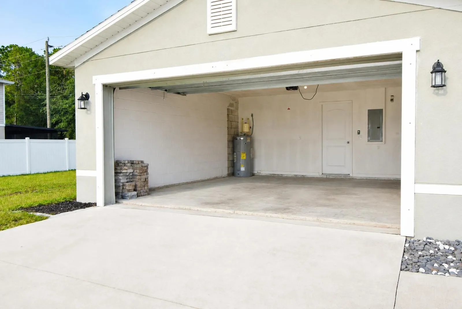 Two-car attached garage