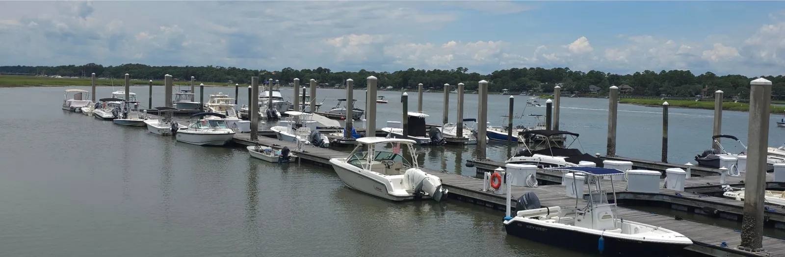 Long Cove Club marina on Broad Creek, Hilton Head Island SC