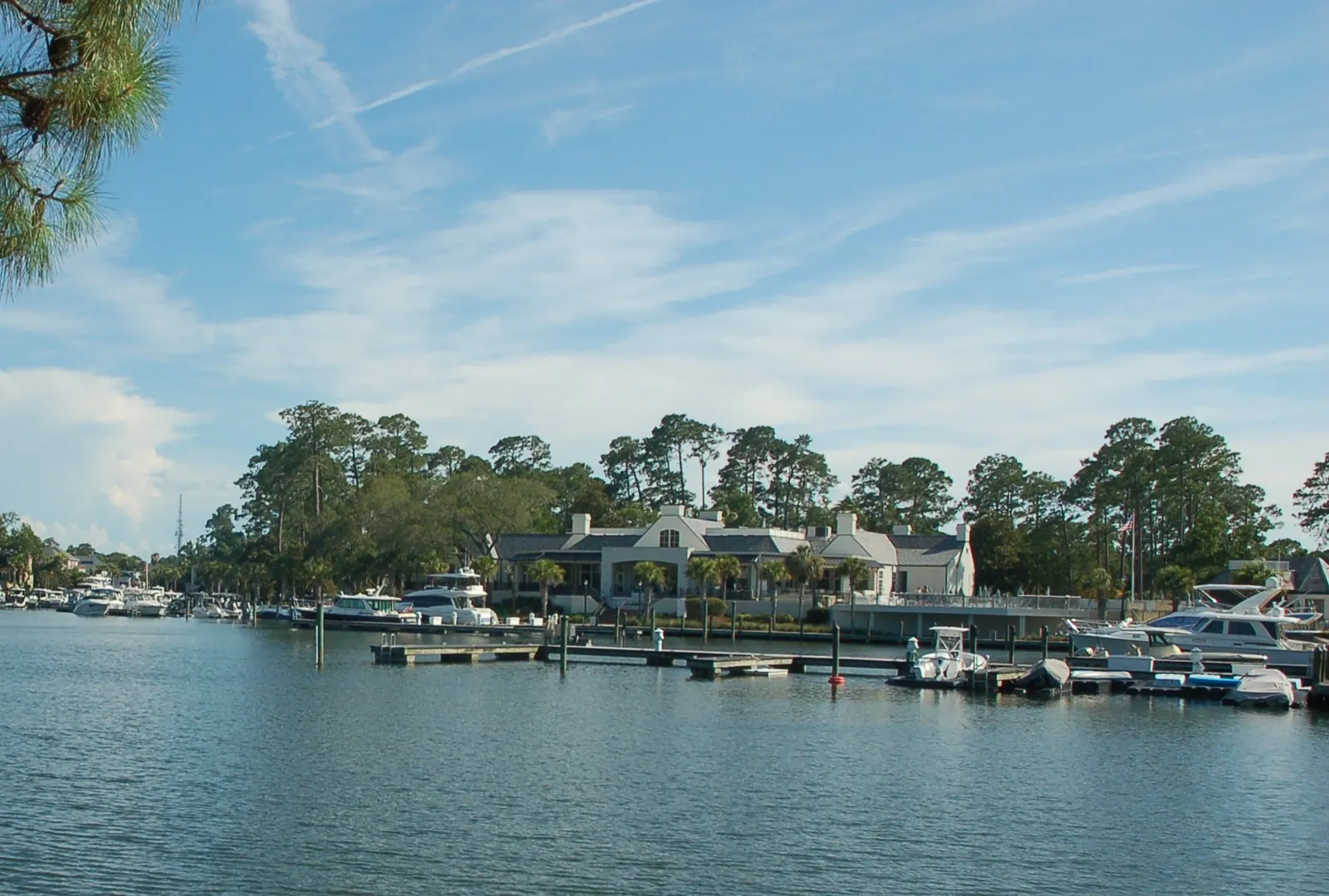 Harbour side of the Wexford Golf clubhouse on Hilton Head Island SC
