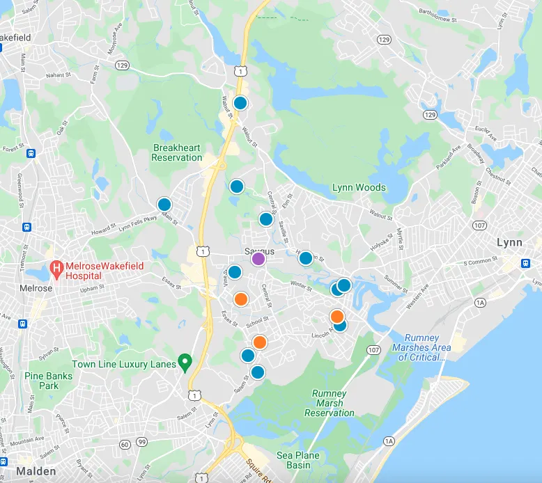 Saugus Real Estate Map Search