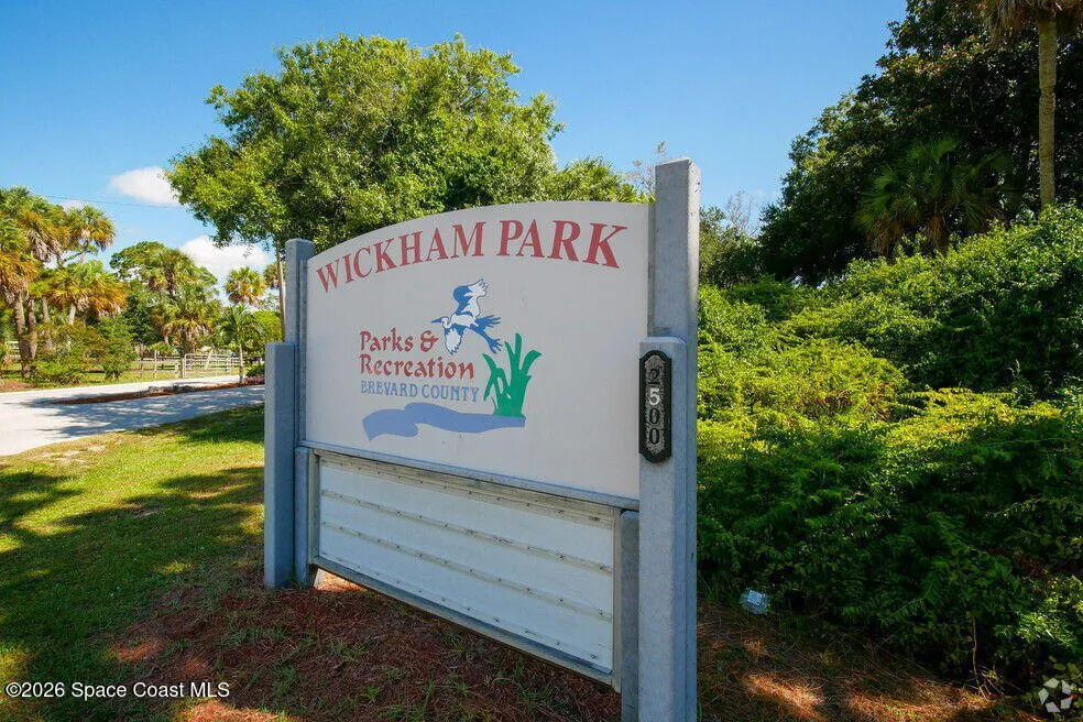 Wickham Park entrance, Melbourne FL