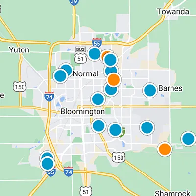 Interactive Map Search Bloomington Homes