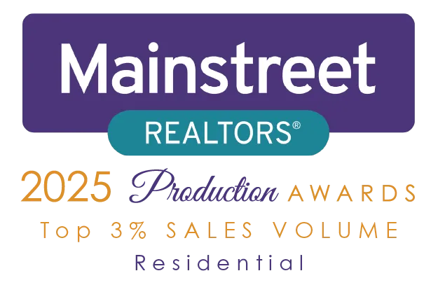 Mainstreet REALTORS&reg; 2025 Production Award &ndash; Individual Gold Recipient for Sales Volume (Top 3% Sales Volume, Residential)