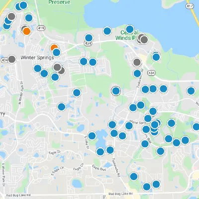 Winter Springs Interactive Real Estate Map Search