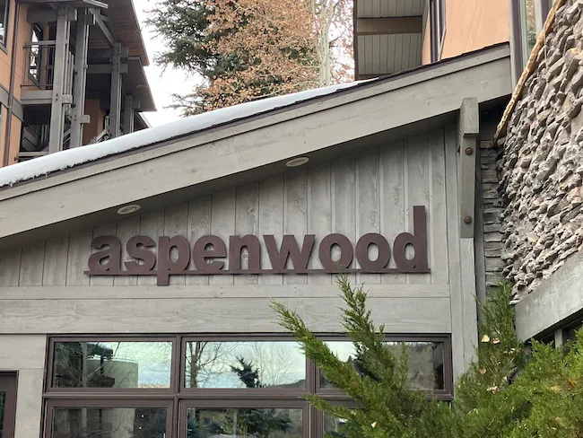 Aspenwood Condo Sign in Snowmass