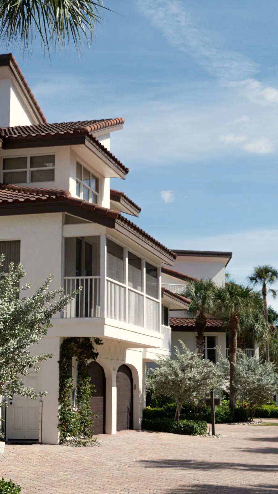 Coastal condominium residences near the beach