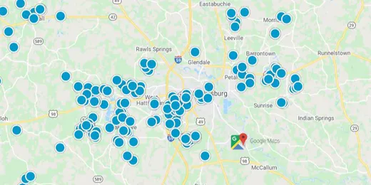 South Central Mississippi Real Estate Map Search