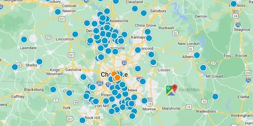 Charlotte / Lake Norman Real Estate Map Search