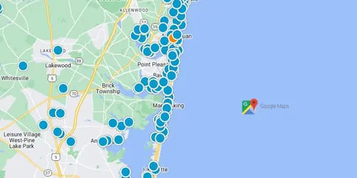 Jersey Shore Real Estate Map Search