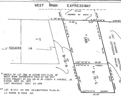 Lot 366 & B-12C Westbank Expressway  Highway, Westwego
