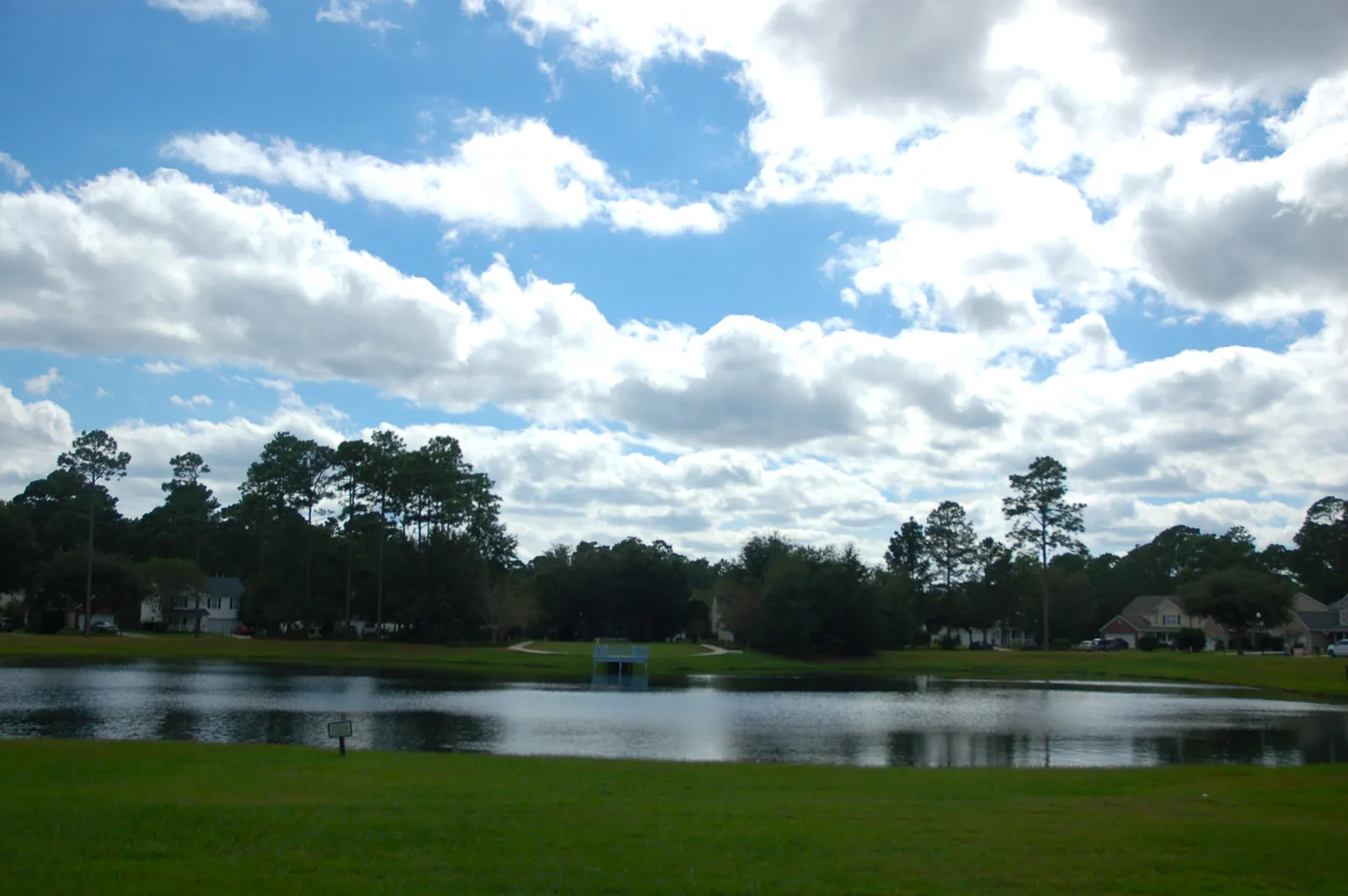Lagoon beside the Hidden Lakes community pool in Bluffton SC