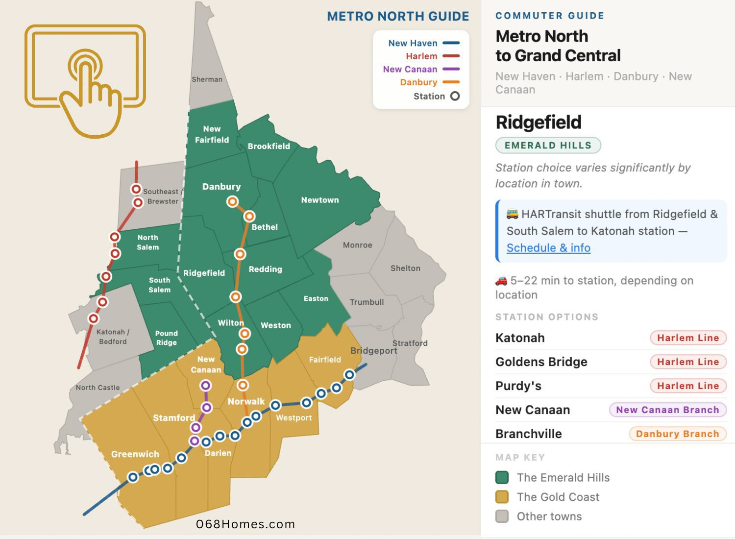 Metro North guide map to Grand Central