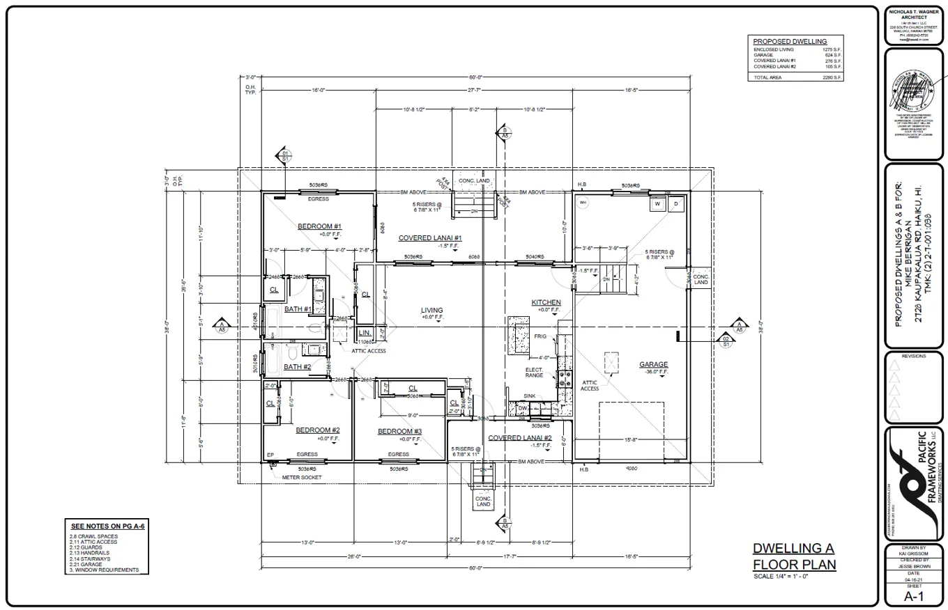 dwelling floor plan A