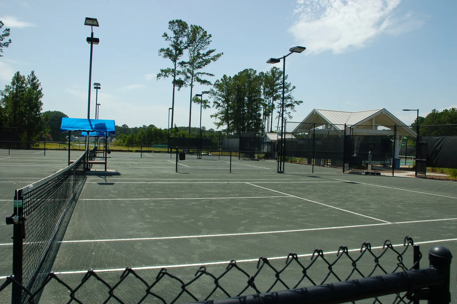 Clay tennis courts at Riverton Pointe in Hardeeville SC