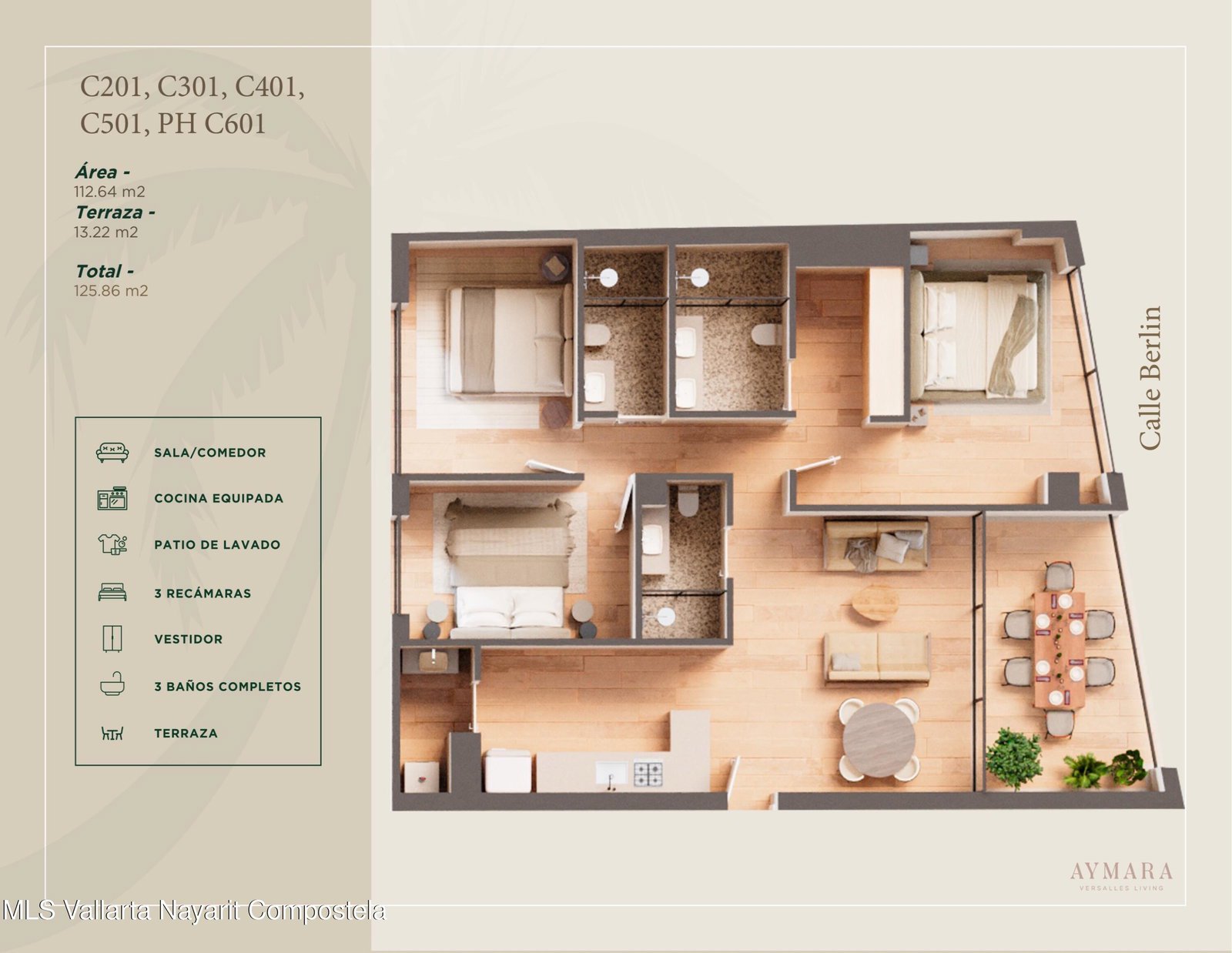 113 Berlin Unit C301, Puerto Vallarta, JALISCO N/A — Versalles