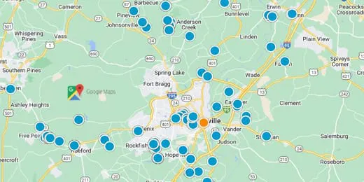 Cumberland County, Hoke County, and Harnett County Real Estate Map Search