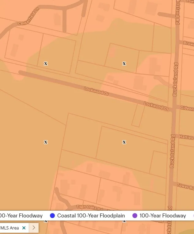 FEMA flood zone map of Hamilton Grove on Lockwood Drive off Buck Island Road in Bluffton SC as of October 14, 2026