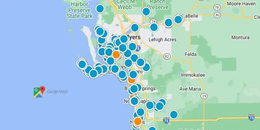 Fort Myers, Alva, Estero, and Babcock Ranch Real Estate Map Search