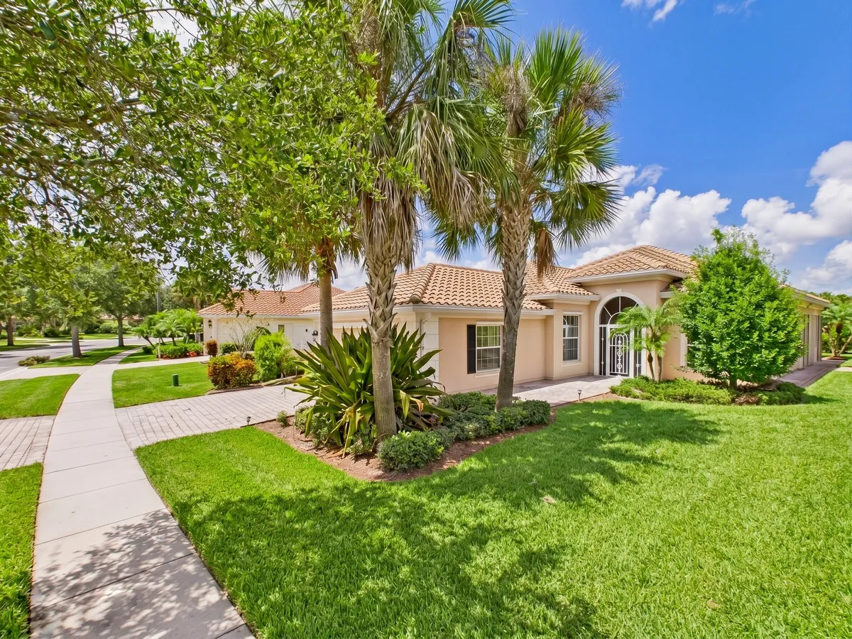 Titusville single-family home with a landscaped front yard