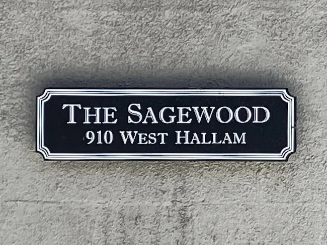 The Sagewood Sign in Aspen's West End